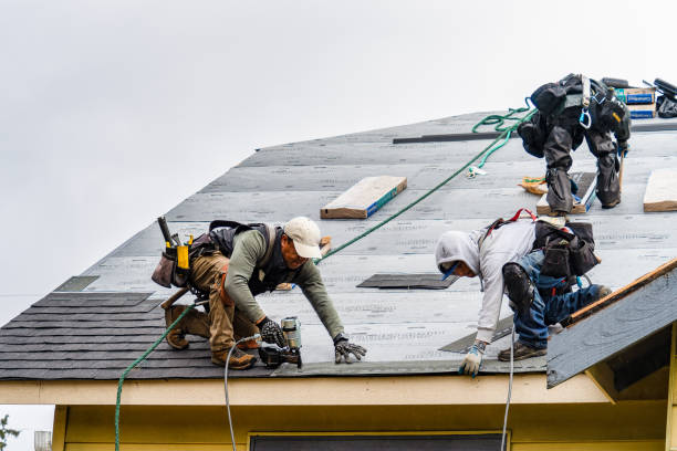 Professional Gutter Installation technician working in Dorset, VT